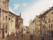 Domenico Quaglio The Residenzstrabe in front of the Max-Joseph-Platz in the year 1826 Sweden oil painting artist